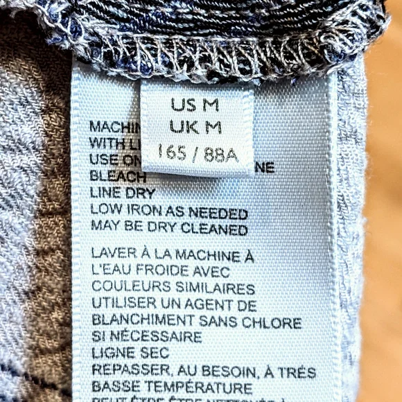 Urban Outfitters M navy plaid Juliette tunic mini top balloon sleeves sexy cute - Picture 7 of 8